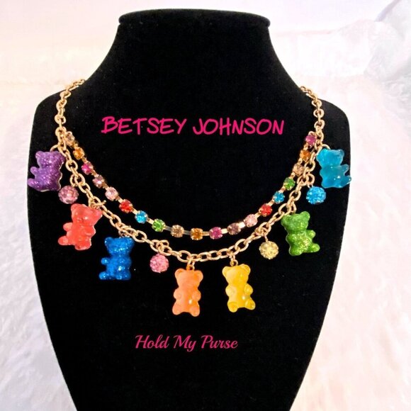 Betsey Johnson Rainbow Gummy Bear Necklace - Picture 5 of 5